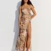 Animal Print Tulle Midi Dress Animal Print Tulle Midi Dress
