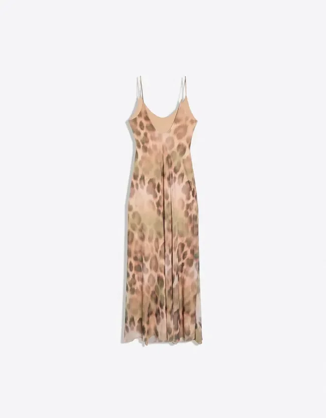 Animal Print Tulle Midi Dress Animal Print Tulle Midi Dress