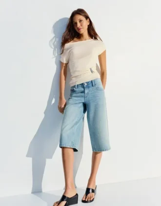 Asymmetric Belted T-Shirt
