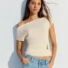 Asymmetric Belted T-Shirt