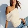 Asymmetric Belted T-Shirt