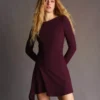 Asymmetric Long Sleeve Mini Dress with a Flared Hem – Dresses and Jumpsuits Asymmetric Long Sleeve Mini Dress with a Flared Hem – Dresses and Jumpsuits