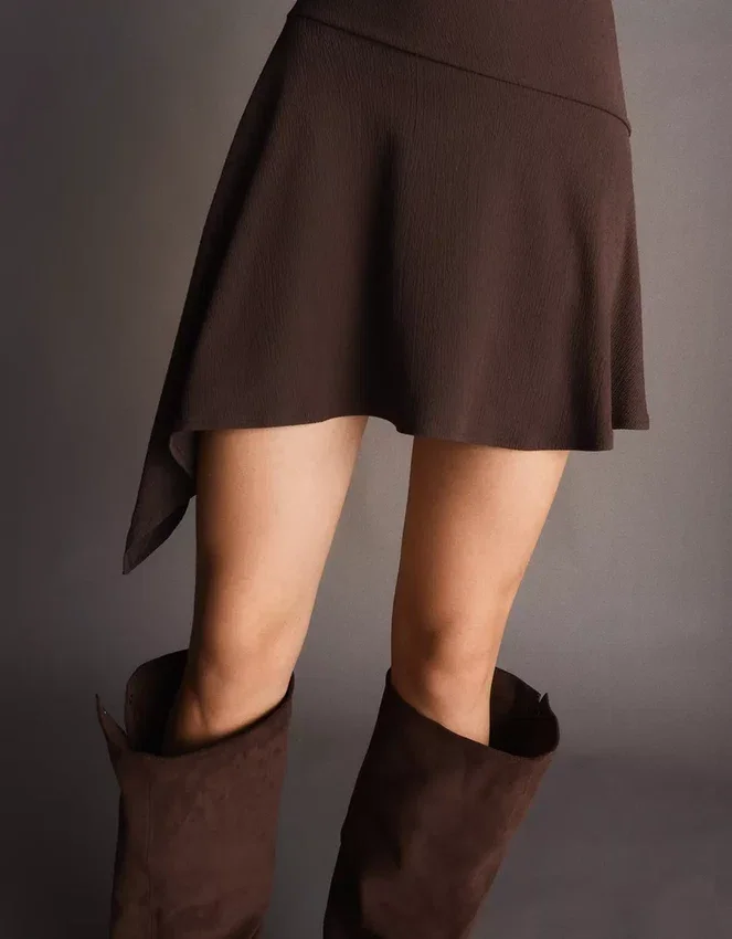Asymmetric Long Sleeve Mini Dress with a Flared Hem – Dresses and Jumpsuits Asymmetric Long Sleeve Mini Dress with a Flared Hem – Dresses and Jumpsuits
