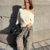 Asymmetric Neck Sweater