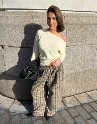 Asymmetric Neck Sweater