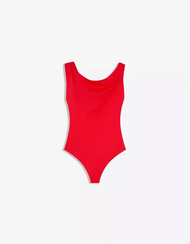 Asymmetric Ruched Strappy Bodysuit Asymmetric Ruched Strappy Bodysuit