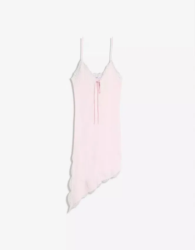 Asymmetric Sateen Mini Dress Asymmetric Sateen Mini Dress