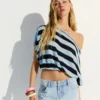 Asymmetric Striped Sweater Asymmetric Striped Sweater