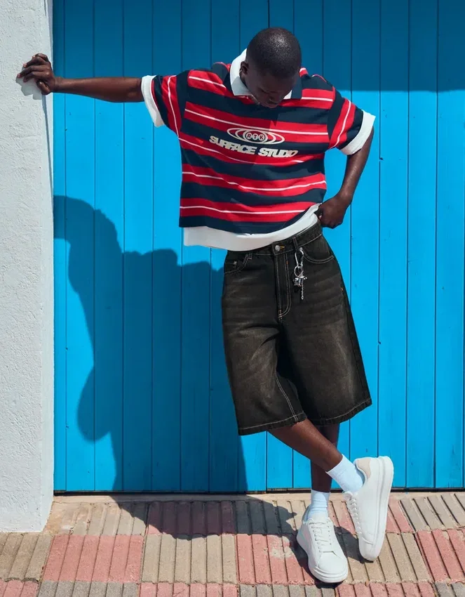 Baggy Denim Bermuda Shorts – Shorts and Jorts – Men Baggy Denim Bermuda Shorts – Shorts and Jorts – Men