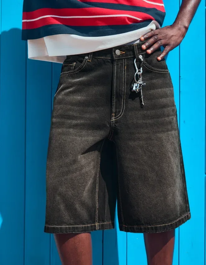 Baggy Denim Bermuda Shorts – Shorts and Jorts – Men Baggy Denim Bermuda Shorts – Shorts and Jorts – Men