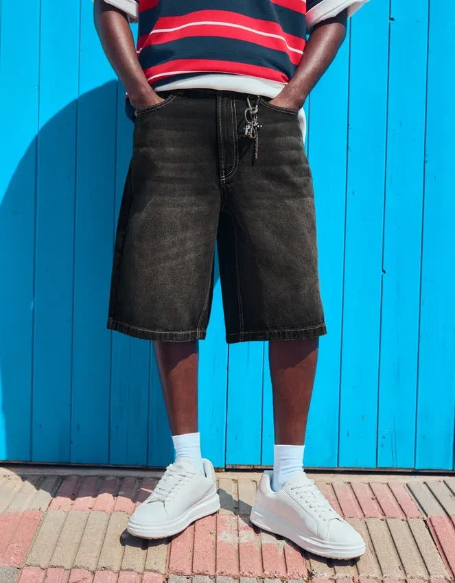 Baggy Denim Bermuda Shorts – Shorts and Jorts – Men Baggy Denim Bermuda Shorts – Shorts and Jorts – Men