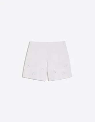 Baggy Embroidered Denim Bermuda Shorts
