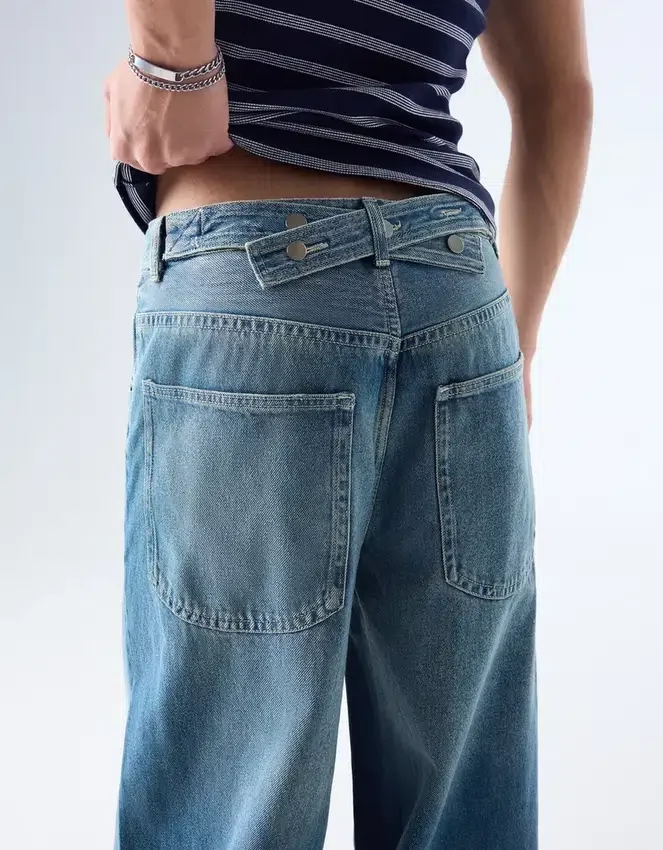 Baggy Jeans with Back Buckle – Jeans Baggy Jeans with Back Buckle – Jeans