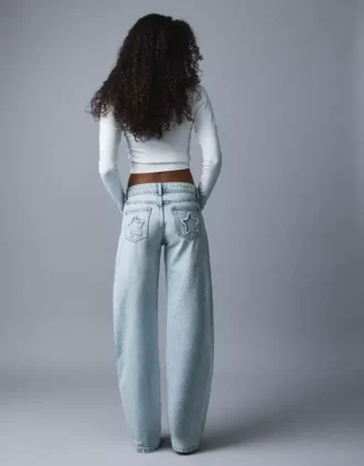 Baggy Jeans with Star Studs – Pants