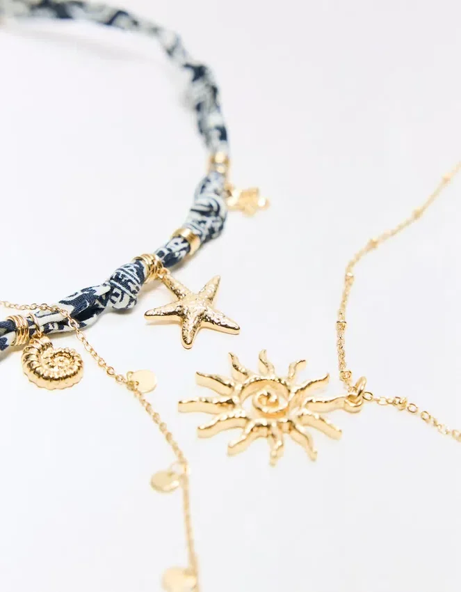 Bandana Necklace Pack with Marine Charms Bandana Necklace Pack with Marine Charms