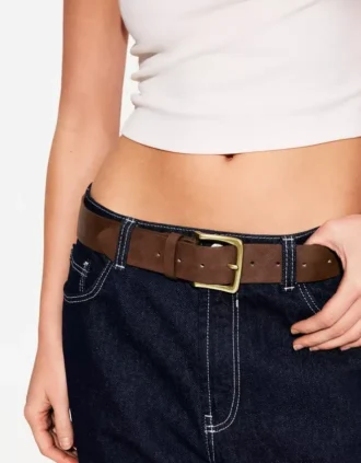 Belt with Gold Buckle – Accessories