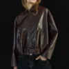 Belted Faux Leather Bomber Jacket – Jackets and Trench