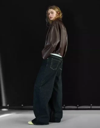 Belted Faux Leather Bomber Jacket – Jackets and Trench