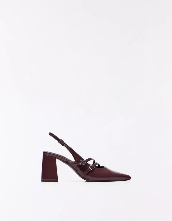 Block Heel Slingback Shoes with Buckles – Heeled Shoes Block Heel Slingback Shoes with Buckles – Heeled Shoes