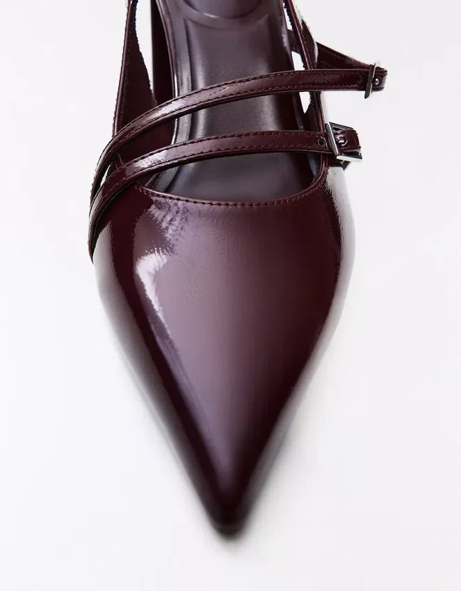 Block Heel Slingback Shoes with Buckles – Heeled Shoes Block Heel Slingback Shoes with Buckles – Heeled Shoes