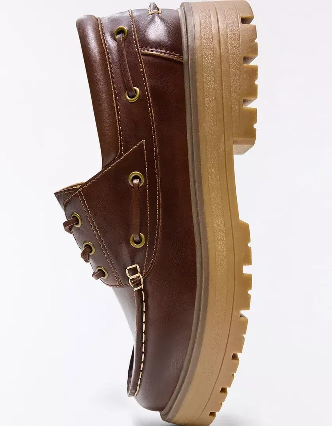 Boat Shoe with Chunky Sole – Smart Shoes Boat Shoe with Chunky Sole – Smart Shoes