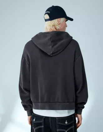 Boxy Fit Cropped Zip-Up Sweatshirt – Sweatshirts & Hoodies – Men