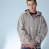 Boxy Fit Cropped Zip-Up Sweatshirt with Print – Sweatshirts & Hoodies Boxy Fit Cropped Zip-Up Sweatshirt with Print – Sweatshirts & Hoodies