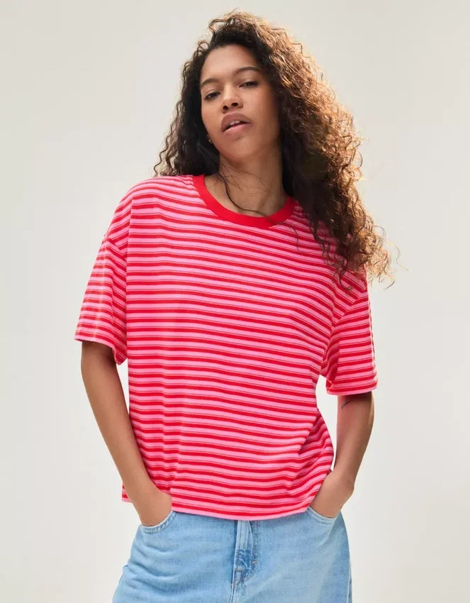 Boxy Fit Striped T-Shirt – T-Shirts Boxy Fit Striped T-Shirt – T-Shirts