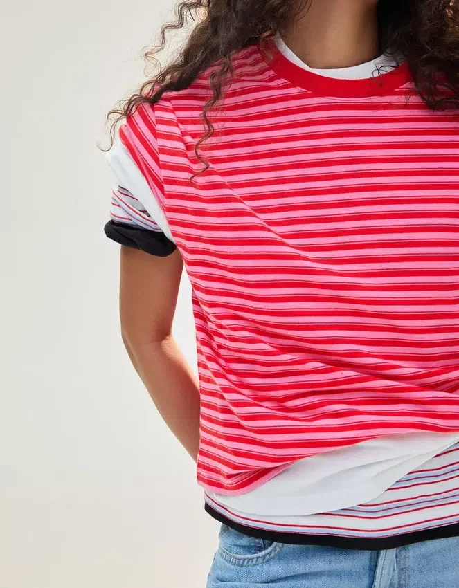 Boxy Fit Striped T-Shirt – T-Shirts Boxy Fit Striped T-Shirt – T-Shirts