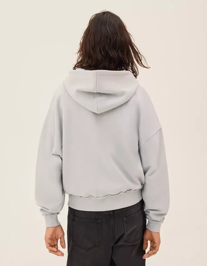 Boxy Fit Zip-Up Sweatshirt with Print – Sweatshirts & Hoodies Boxy Fit Zip-Up Sweatshirt with Print – Sweatshirts & Hoodies