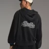 Boxy Fit Zip-Up Sweatshirt with Print – Sweatshirts & Hoodies – Men