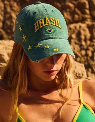 Brazil Embroidered Cap