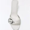 Buckle-Detail Heeled Mules
