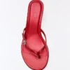 Buckle Thong Heel Sandal – Women