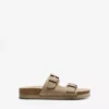 Buckled Flat Slider Sandals