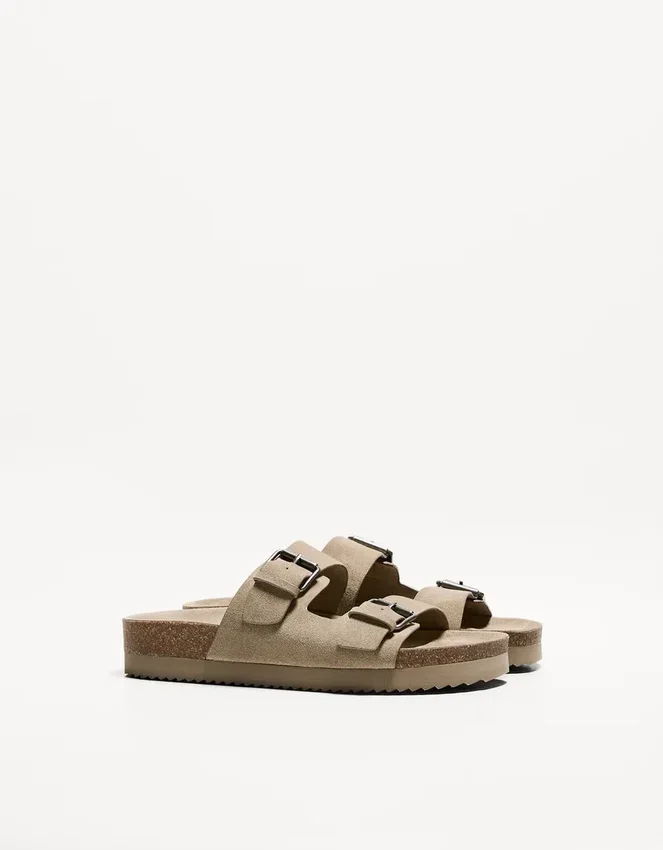 Buckled Flat Slider Sandals – Shoes Buckled Flat Slider Sandals – Shoes