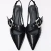 Buckled Slingback Ballet Flats – Flat Shoes