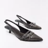 Buckled Slingback Kitten-Heel Shoes Buckled Slingback Kitten-Heel Shoes