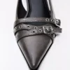 Buckled Slingback Kitten-Heel Shoes Buckled Slingback Kitten-Heel Shoes