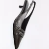 Buckled Slingback Kitten-Heel Shoes – Heeled Shoes Buckled Slingback Kitten-Heel Shoes – Heeled Shoes