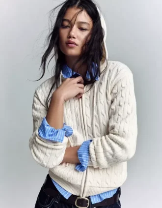 Cable Knit Zip-Up Cardigan – Sweaters and Cardigans Cable Knit Zip-Up Cardigan – Sweaters and Cardigans