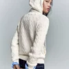 Cable Knit Zip-Up Cardigan – Sweaters and Cardigans