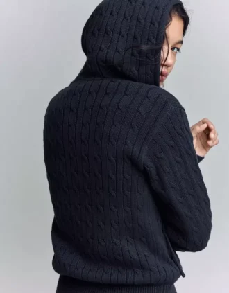 Cable Knit Zip-Up Cardigan – Sweaters and Cardigans