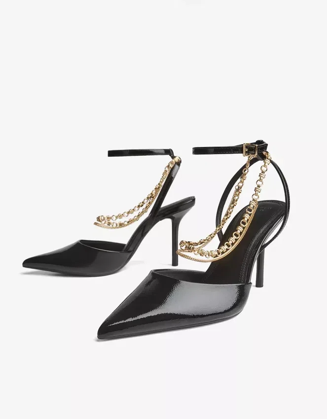 Chain Detail High-Heel Shoe – Heeled Shoes Chain Detail High-Heel Shoe – Heeled Shoes