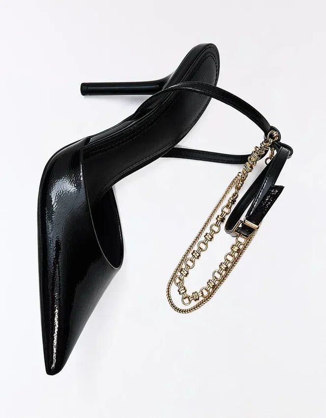 Chain Detail High-Heel Shoe – Heeled Shoes Chain Detail High-Heel Shoe – Heeled Shoes