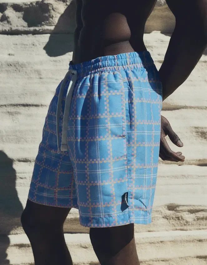 Check Print Swimming Trunks – Bershka Lovers Check Print Swimming Trunks – Bershka Lovers