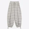 Checked Drop Crotch Pants Checked Drop Crotch Pants