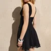 Chiffon Flounce Mini Dress