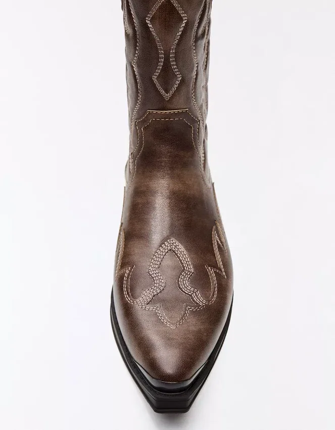 Cowboy Boot with Toe Detail Cowboy Boot with Toe Detail