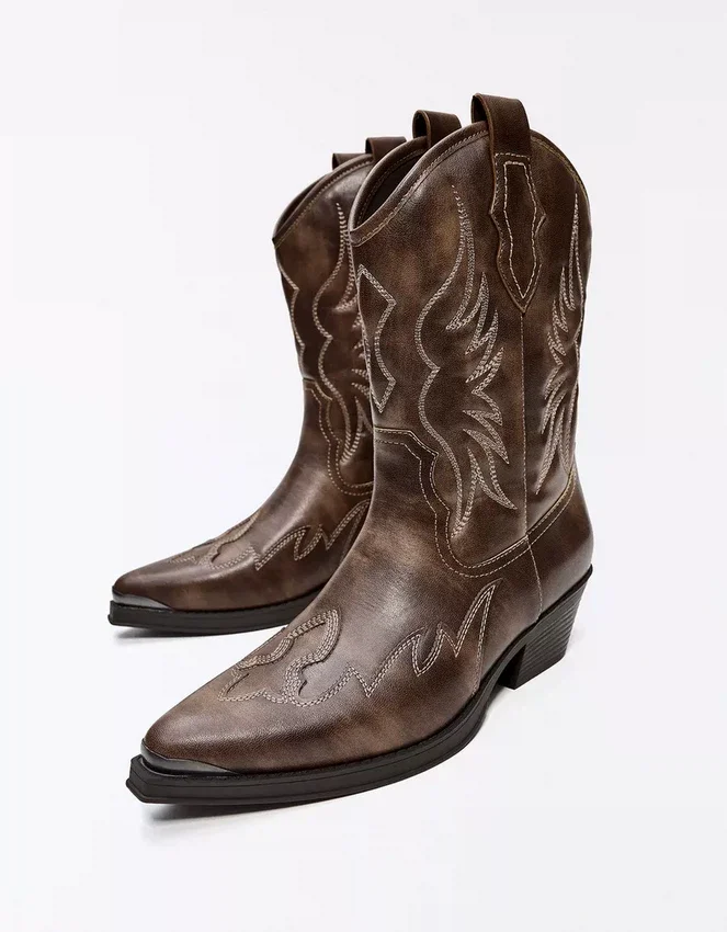 Cowboy Boot with Toe Detail Cowboy Boot with Toe Detail